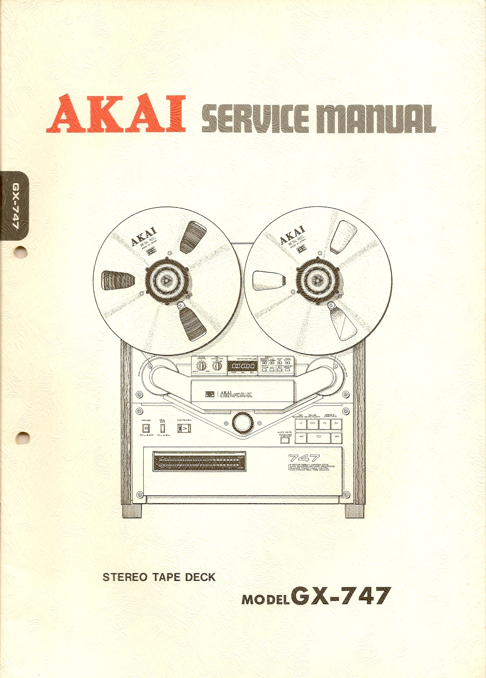 たくページ Service Manual Akai GX-747 (VU-meter version)
